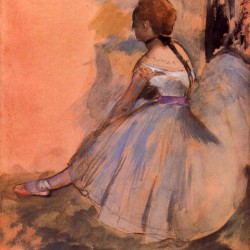 Sitting dancer with extended left leg